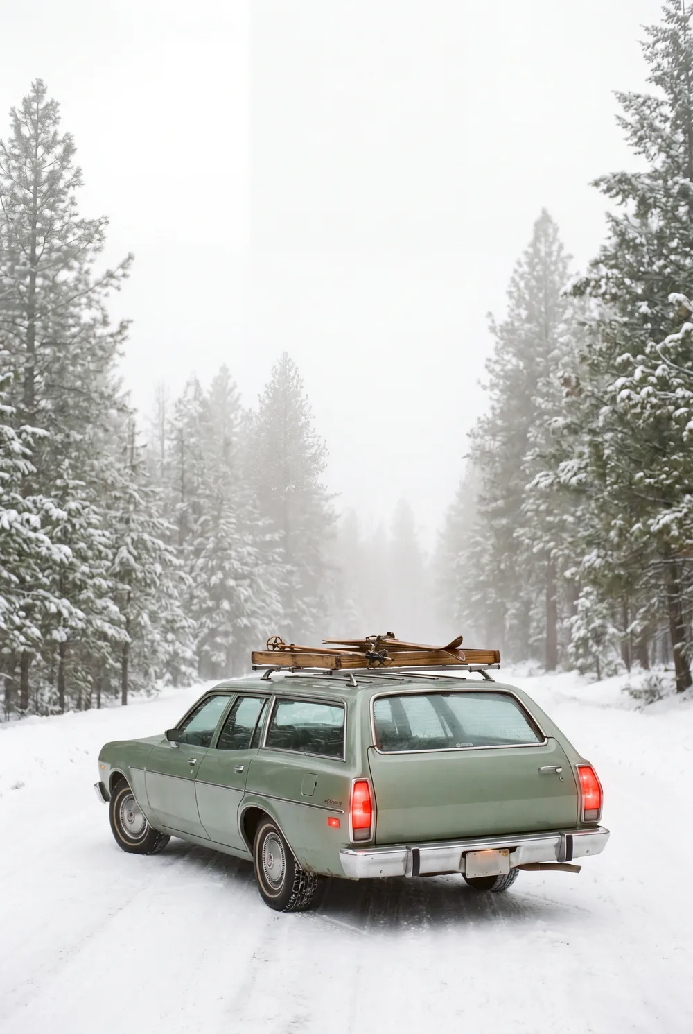 Break dans la neige, mise en situation illustrative