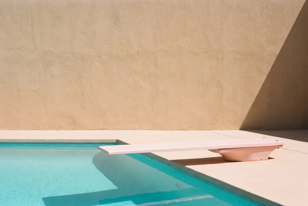 Plongeoir rose, mise en situation illustrative