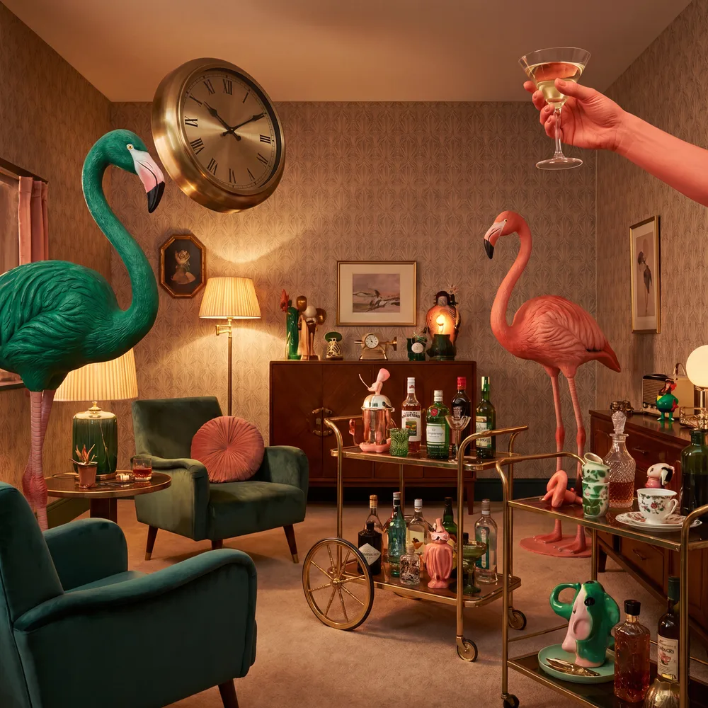 Salon maximaliste, mise en situation illustrative