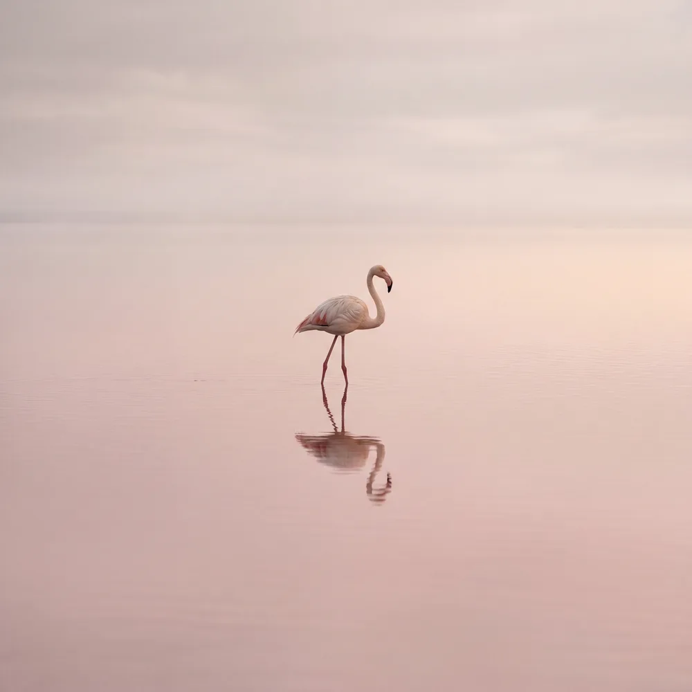 Flamant miroir, mise en situation illustrative