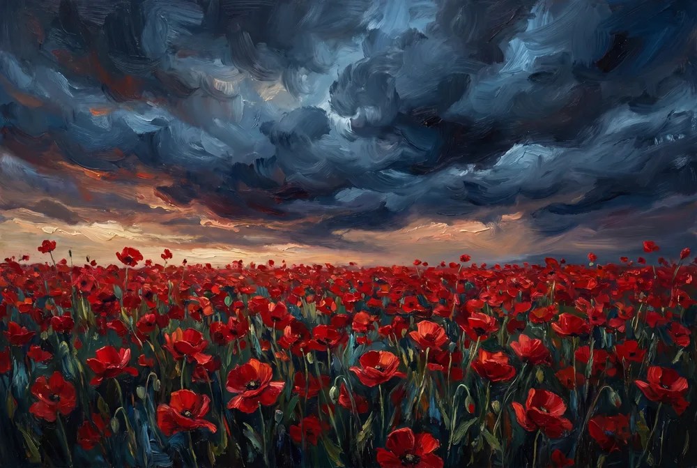 Champ de coquelicots, mise en situation illustrative