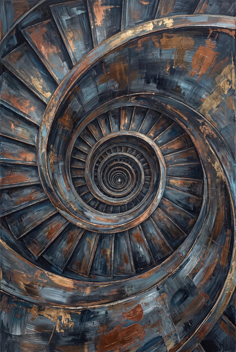 Escalier vertigineux, mise en situation illustrative