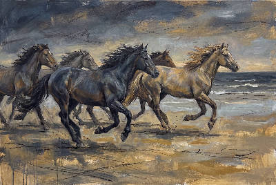 Chevaux sur la plage