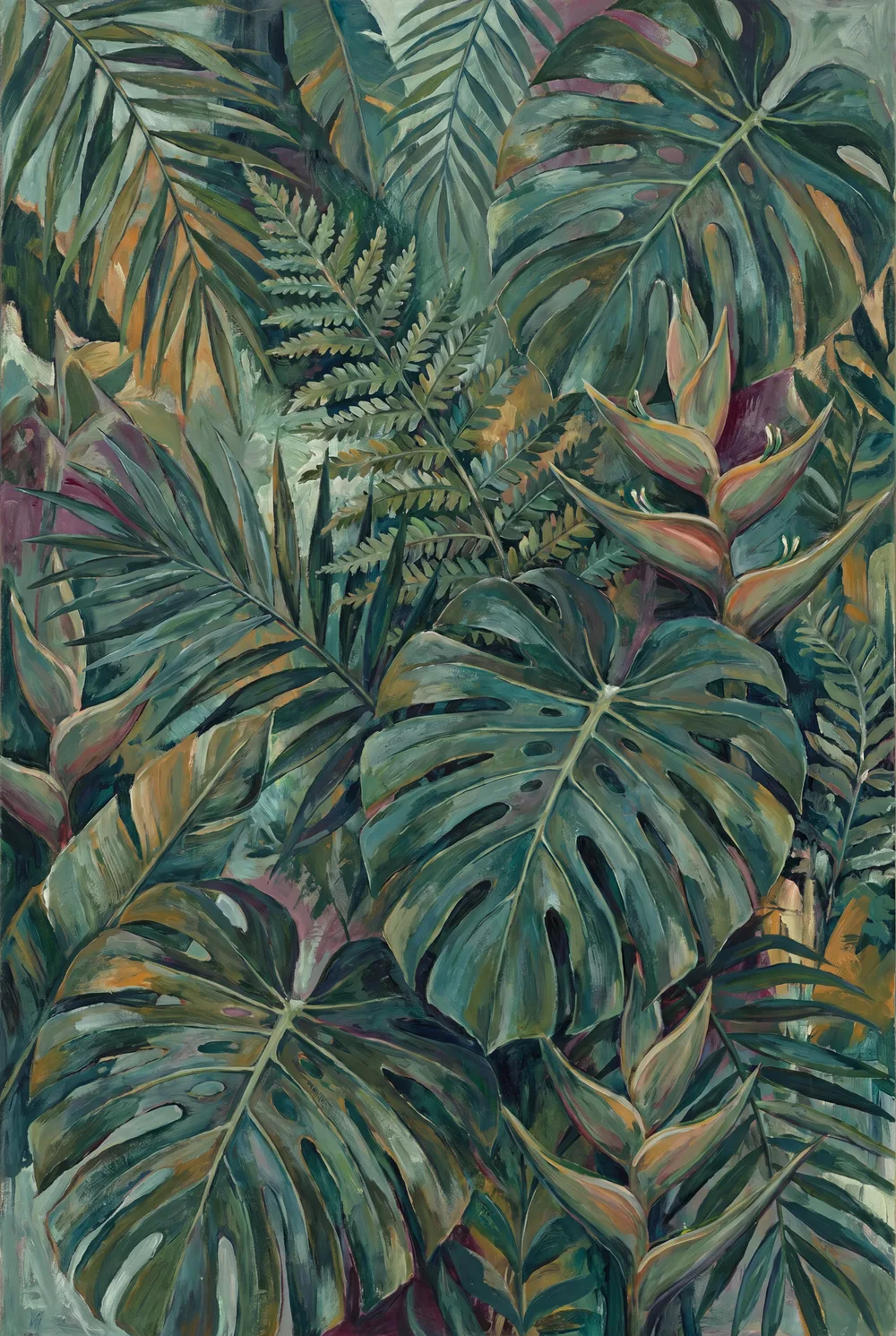 Feuillage tropical, mise en situation illustrative