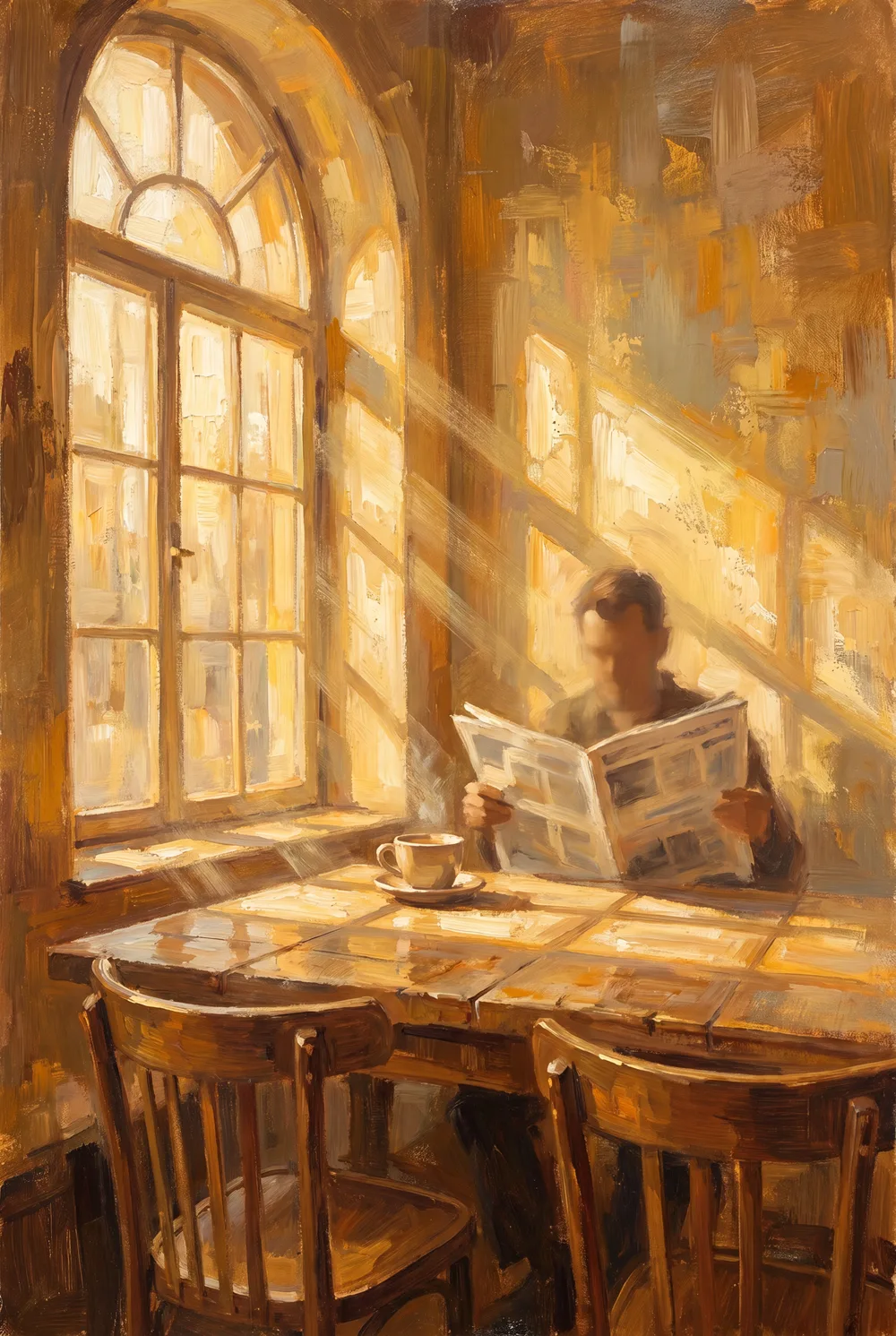 Café du matin, mise en situation illustrative