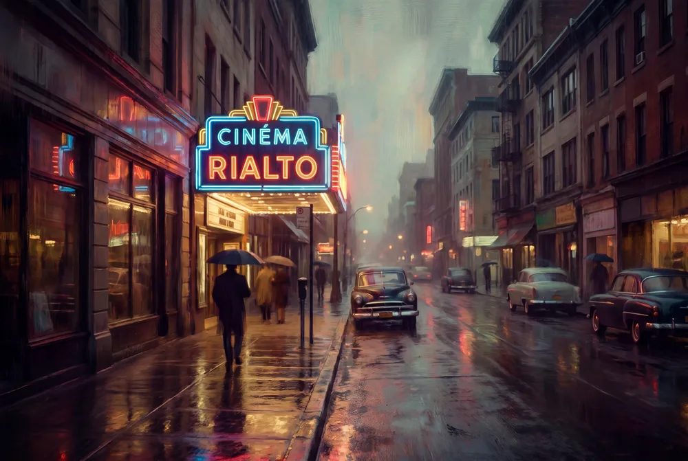 Cinéma vintage, mise en situation illustrative
