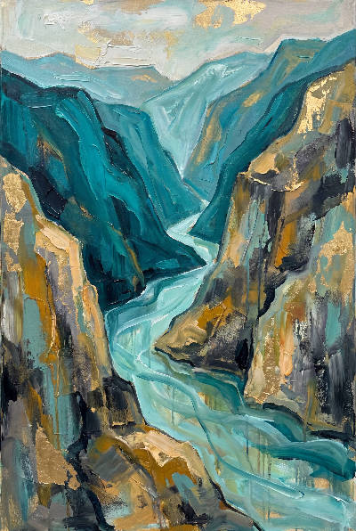 Cœur turquoise alpin