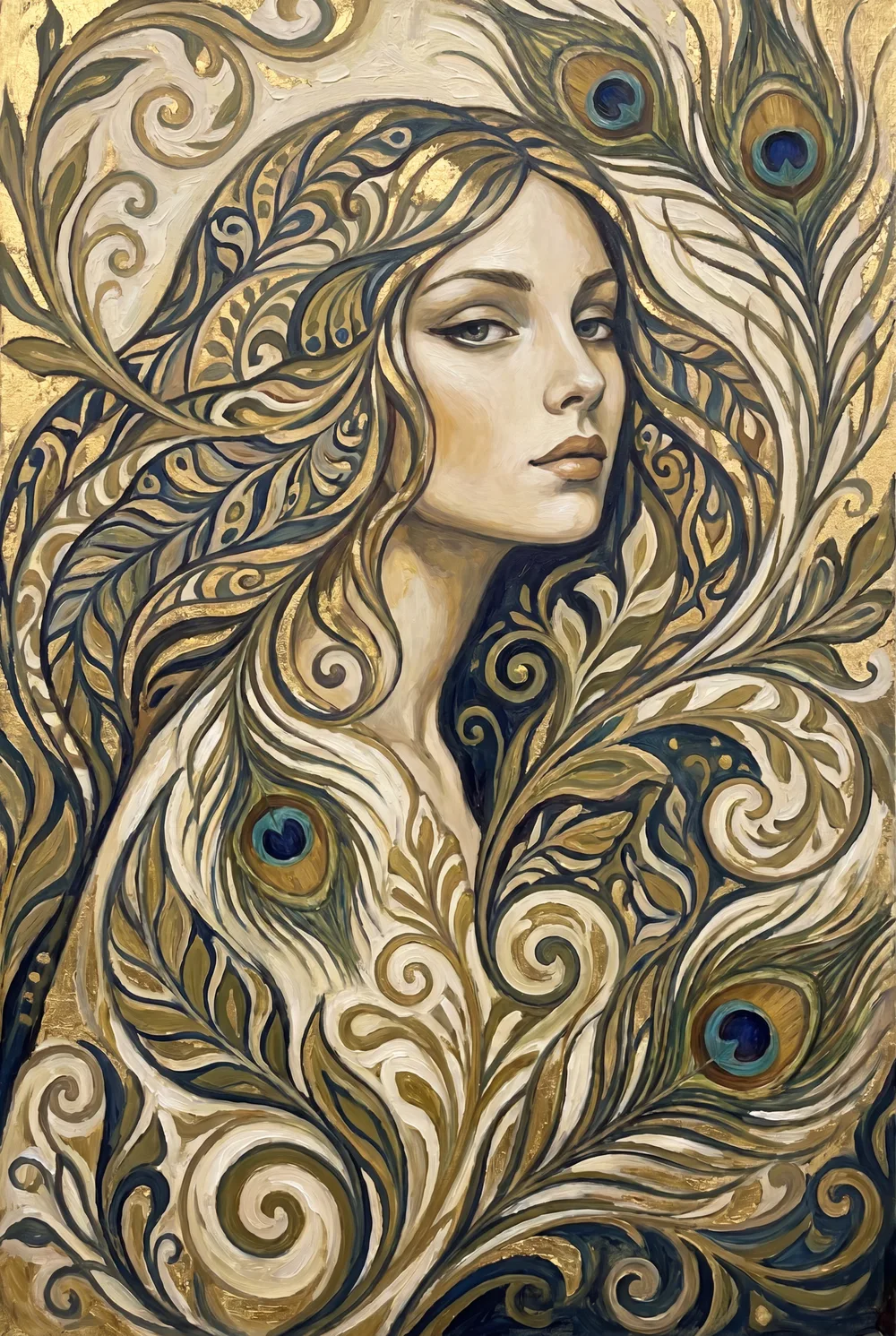 Portrait Art nouveau, mise en situation illustrative
