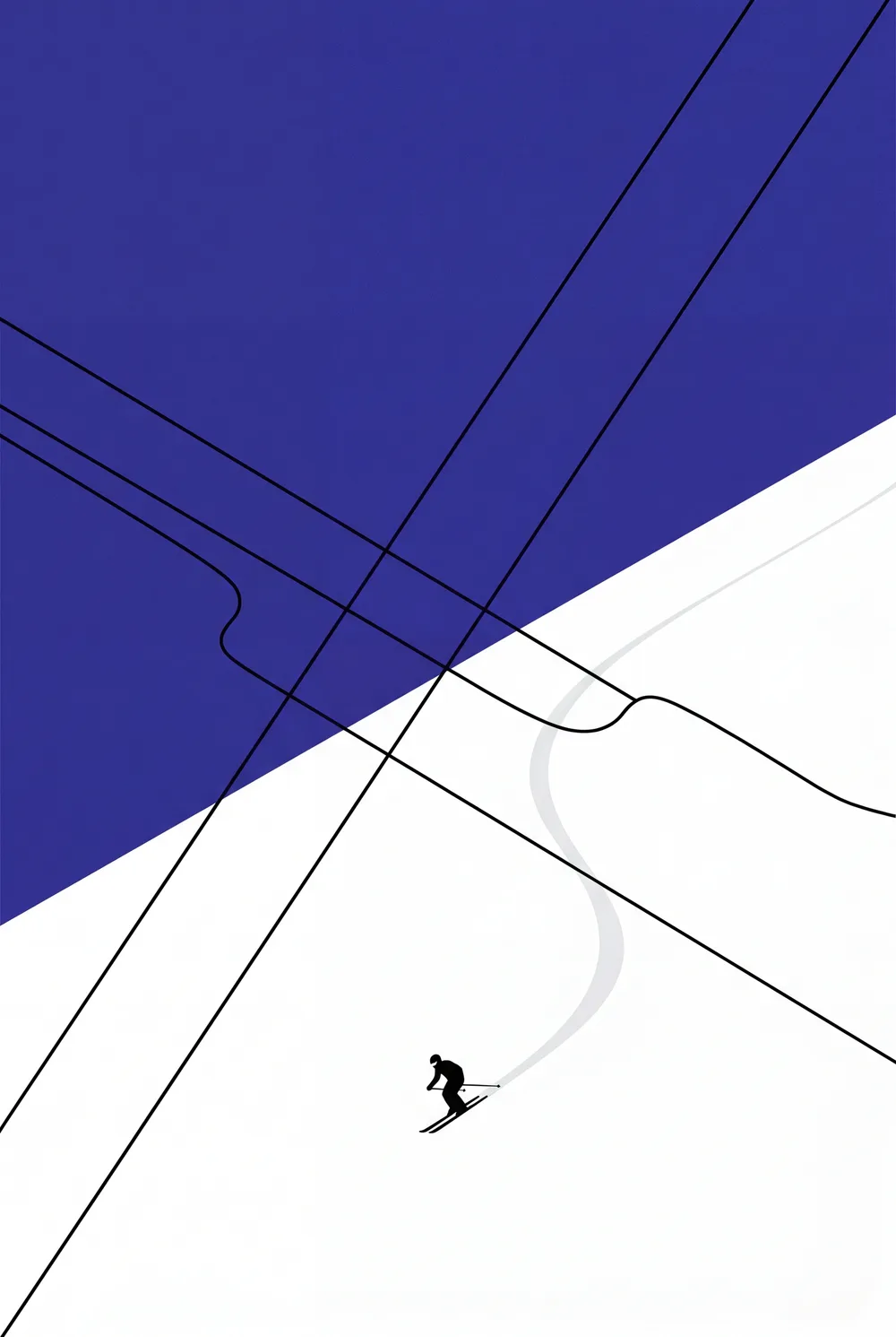 Piste alpine, mise en situation illustrative