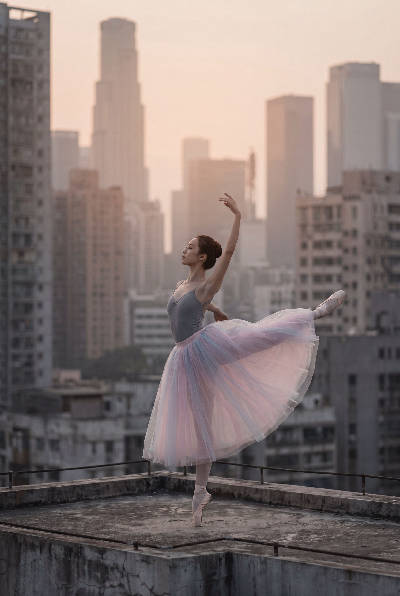 Ballerine sur les toits