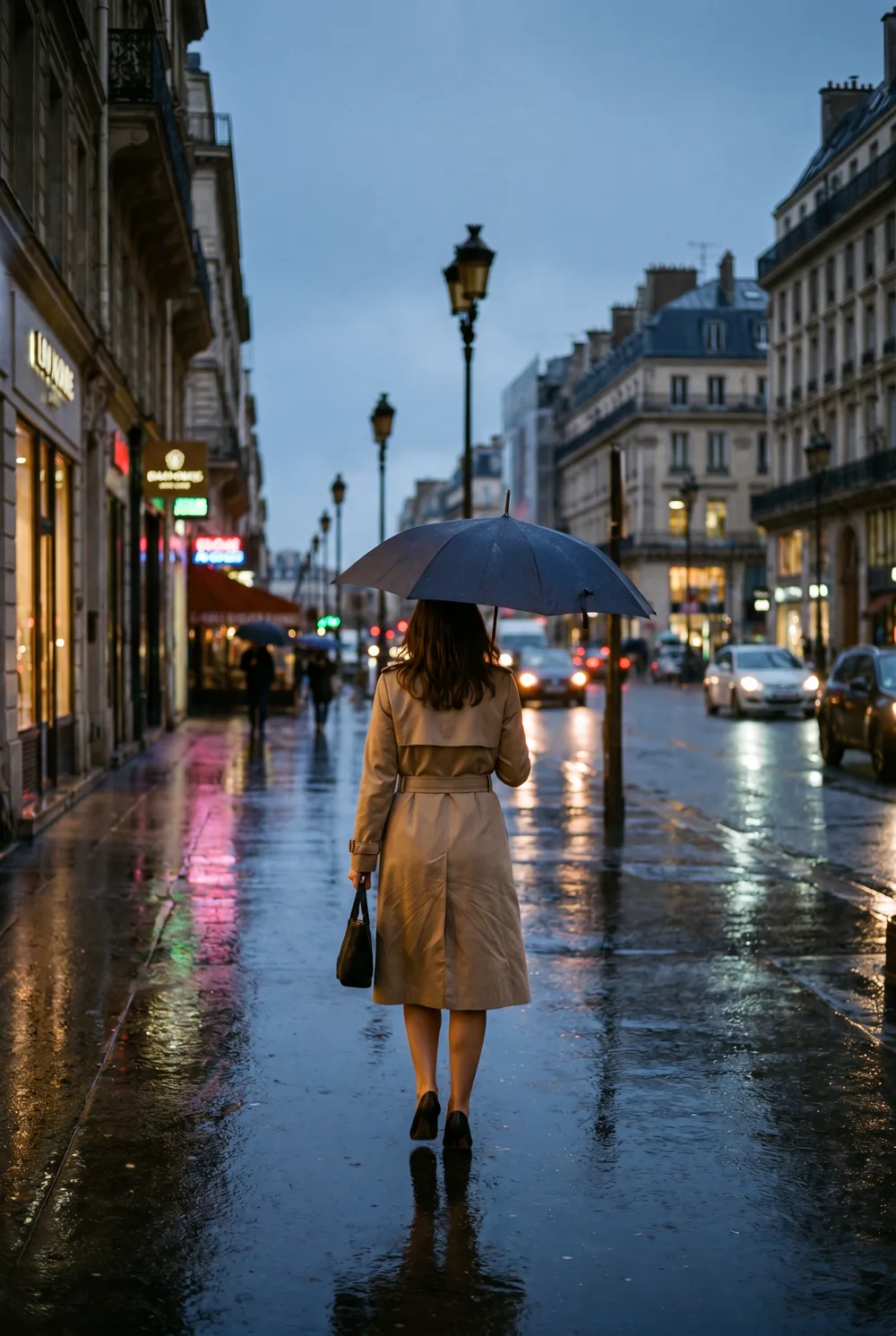 Trench sous la pluie, mise en situation illustrative