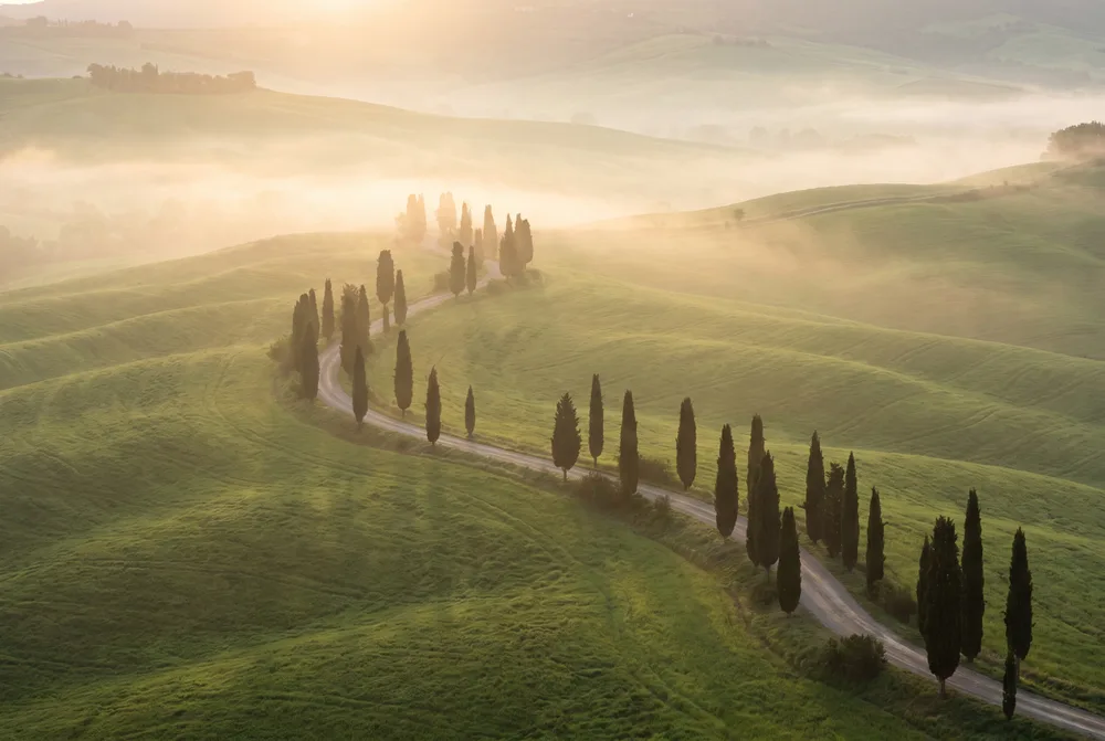 Collines toscanes, mise en situation illustrative