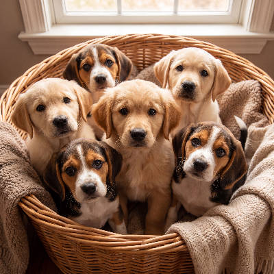 Panier de chiots