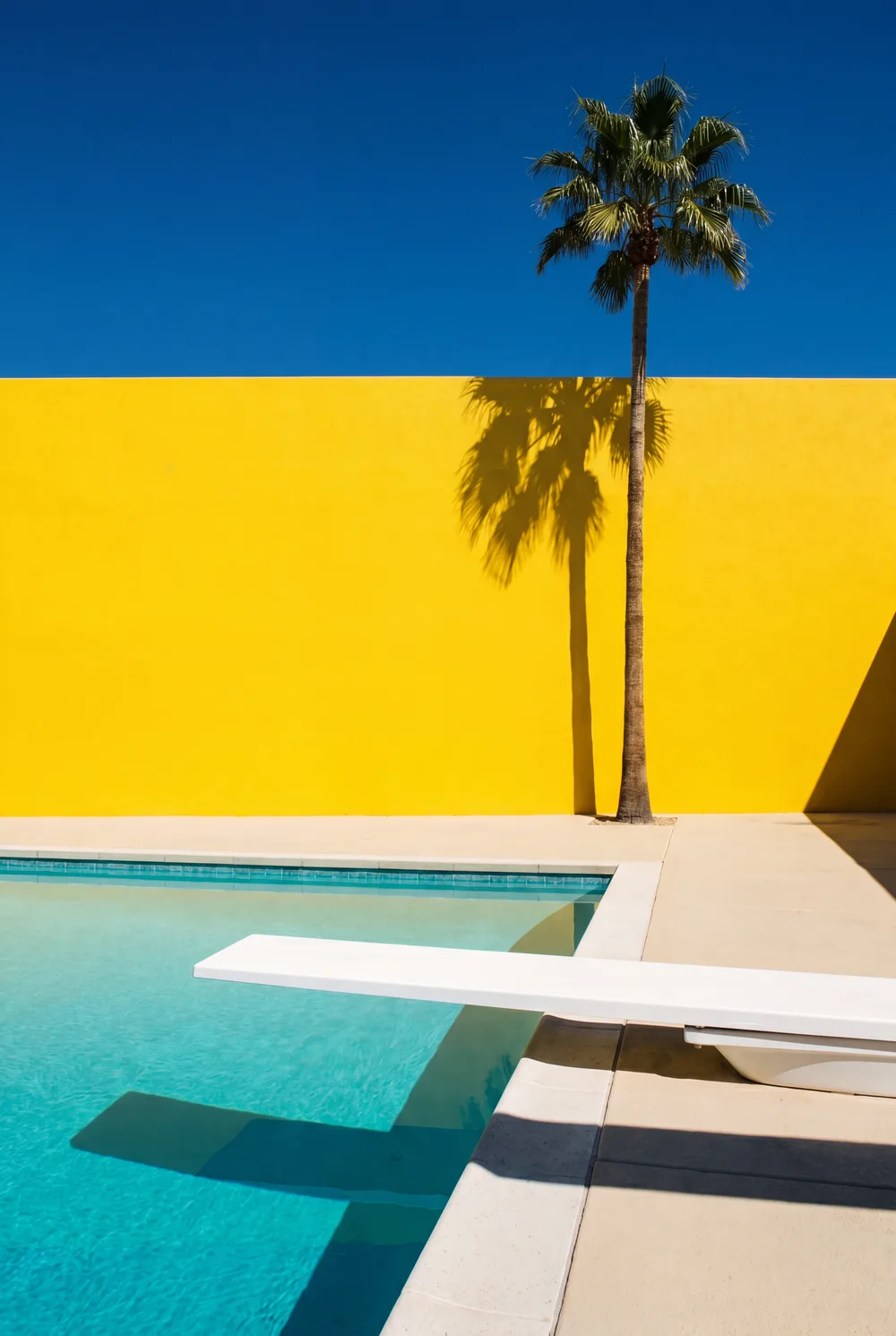 Plongeoir jaune, mise en situation illustrative