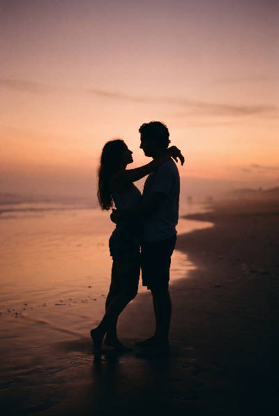 Couple au crépuscule
